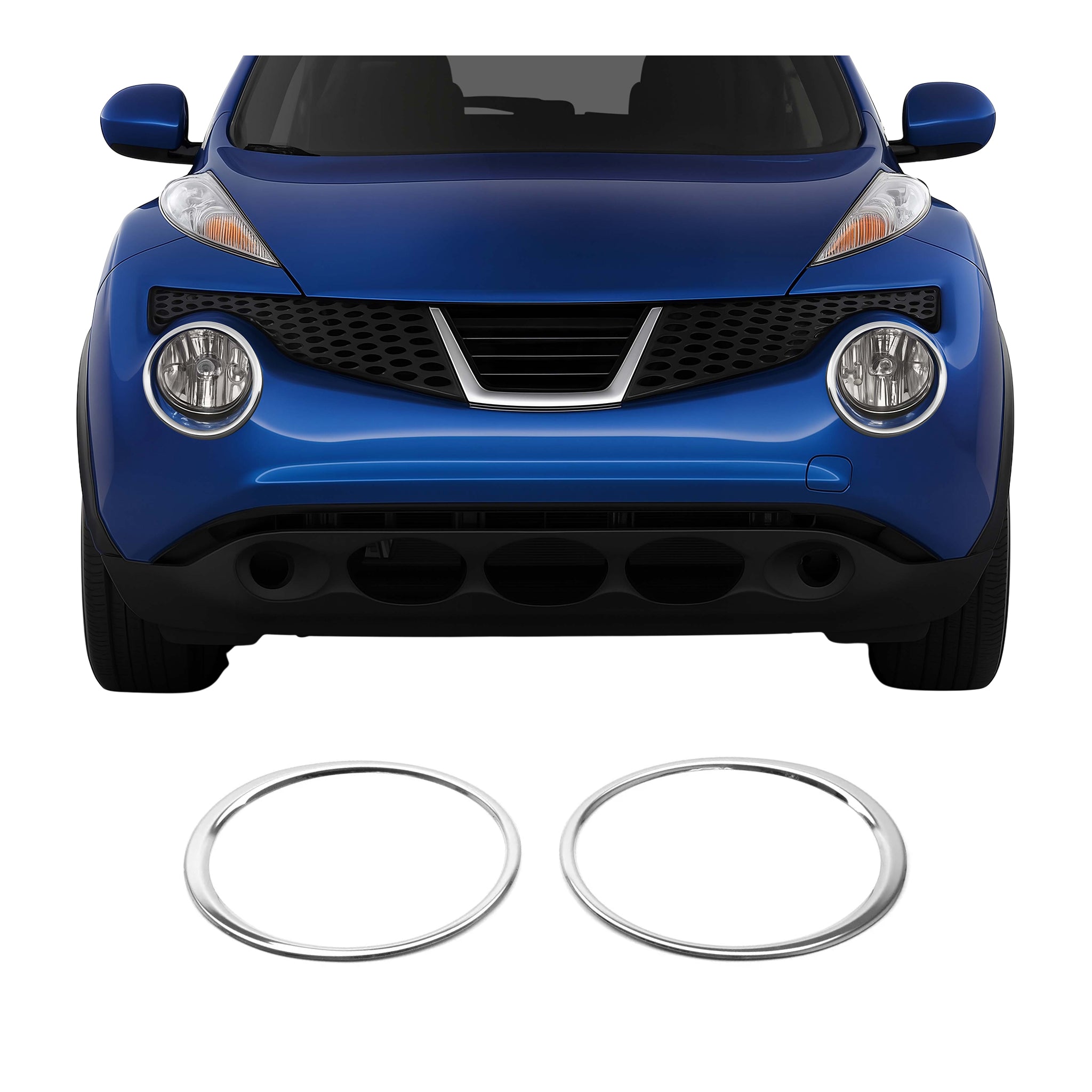 Scheinwerfer Leisten Scheinwerferblende für Nissan Juke 2010-2014 Edelstahl 2tlg