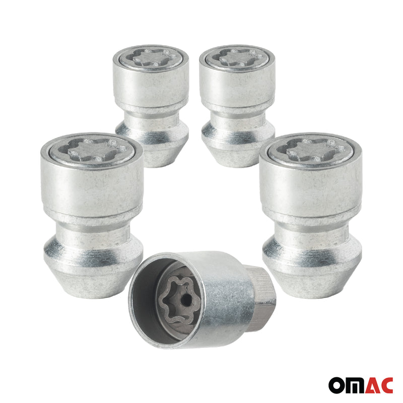 Radschloss Radschrauben Satz für Subaru Impreza ab 2007 Silber 4x M12X1.25