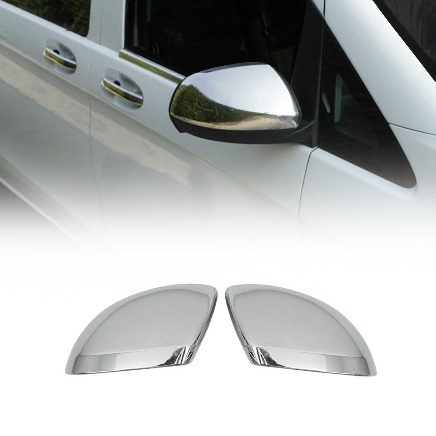Spiegelkappen Spiegelabdeckung für Mercedes Vito W447 2014-2026 Chrom ABS Silber