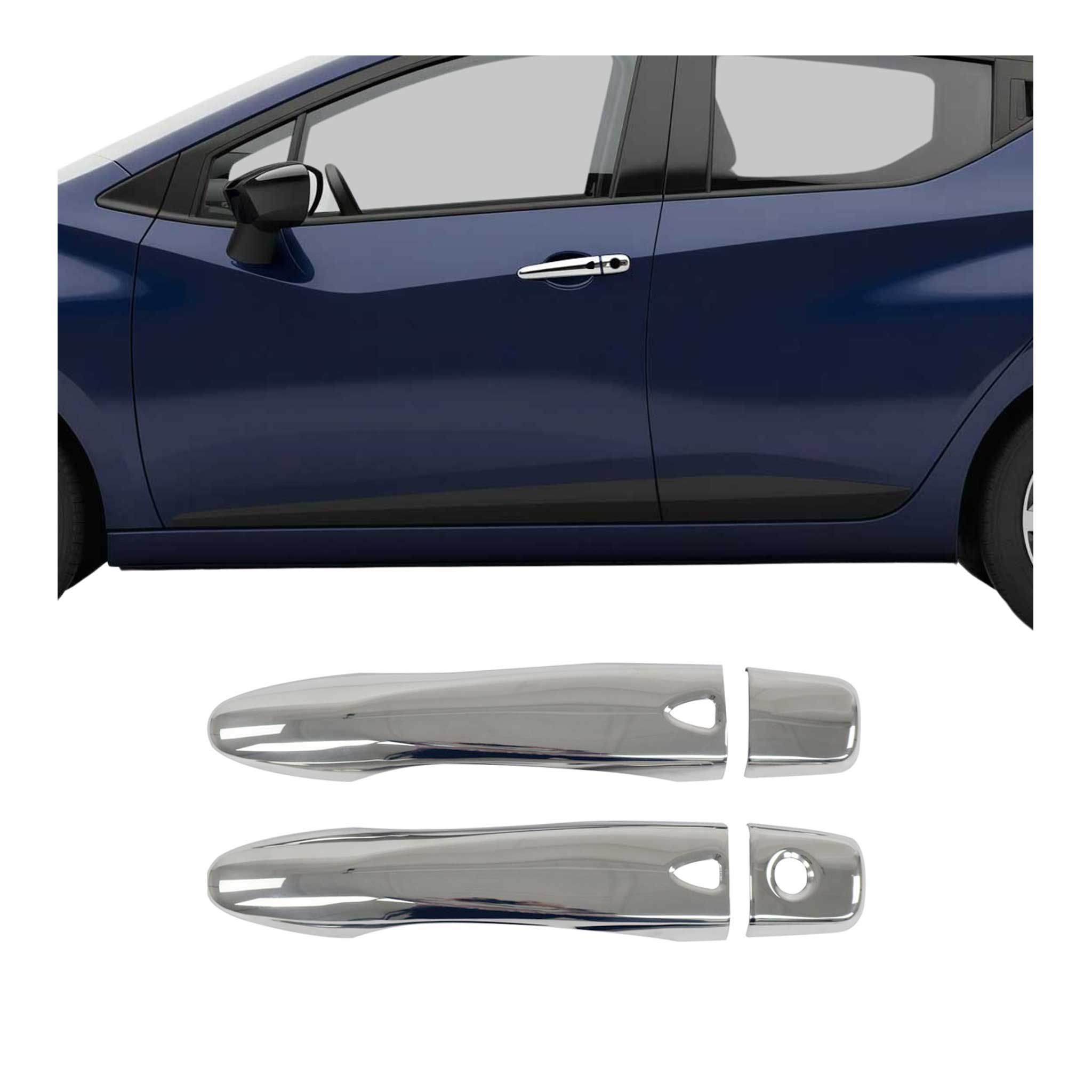 Chrom Türgriff Blende für Nissan Micra 2017-2020 2-Tür Edelstahl 4tlg
