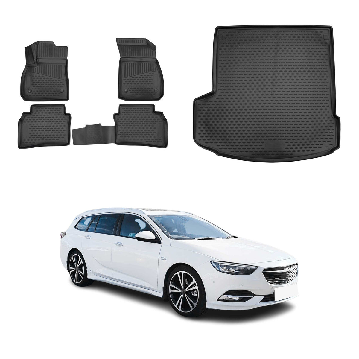 OMAC Fußmatten & Kofferraumwanne Set für Opel Insignia Kombi 2017-2022