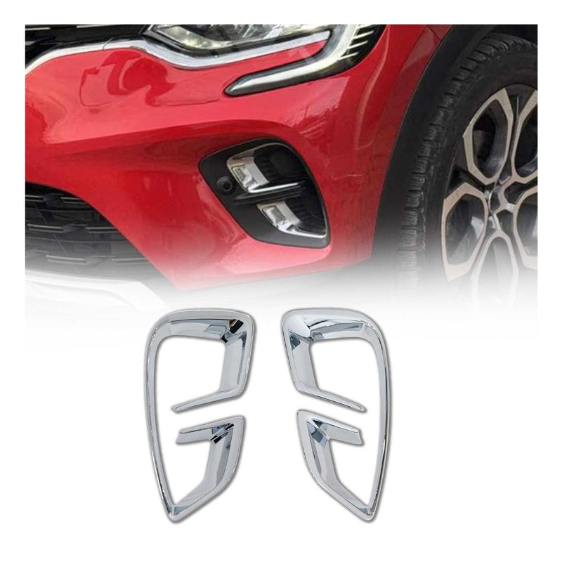 Nebelscheinwerfer Rahmen Umrandung für Renault Captur 2020-2025 Chrom ABS 2x