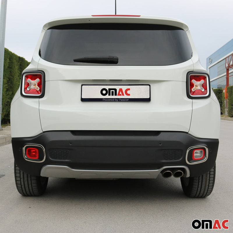 Reflektor Blenden Reflektorleiste für Jeep Renegade 2014-2019 Edelstahl Silber