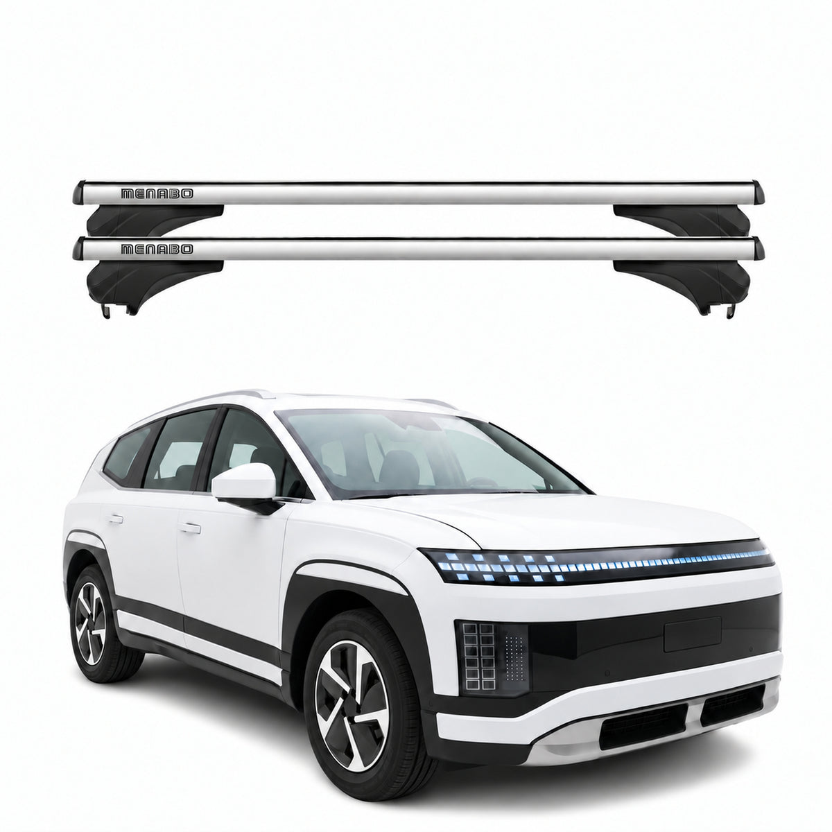 Menabo Dachträger für Hyundai Ioniq 9 2025-2026 Aluminium Silber 2 Stück