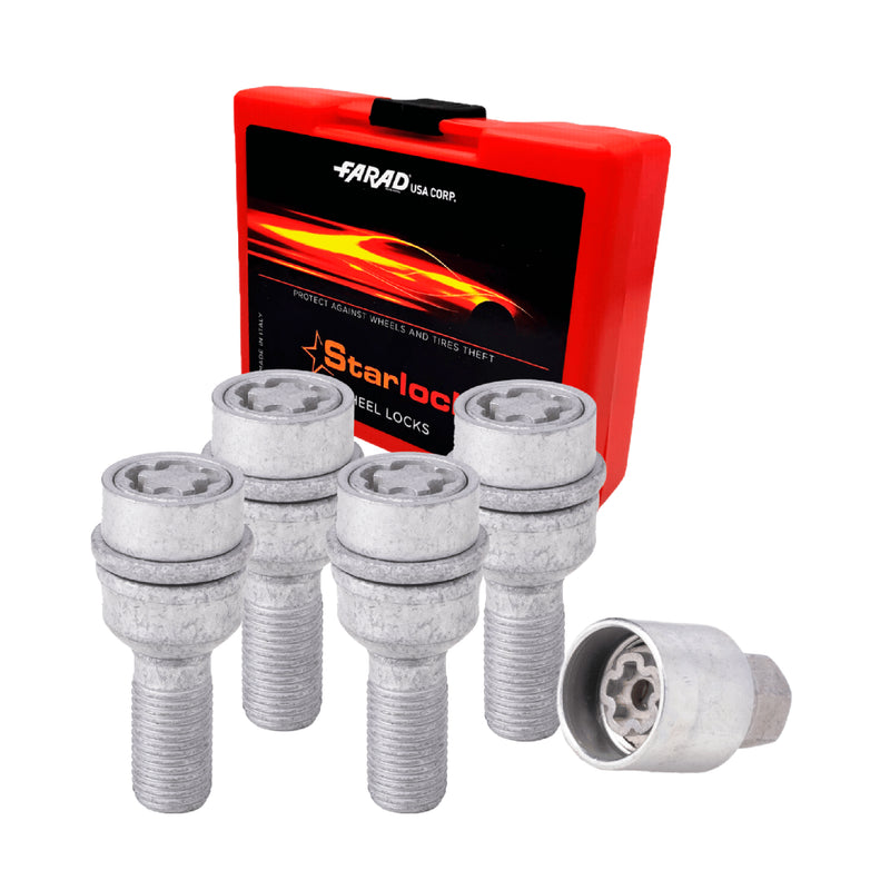 Radschloss Radschrauben Satz für VW ID.3 ab 2019 Felgenschloss Silber 4x M14X1.5