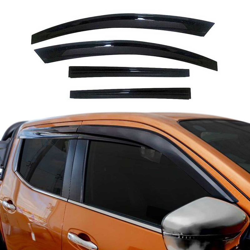 4x Windabweiser Regenabweiser für VW Amarok 2011-2021 Acryl Dunkel