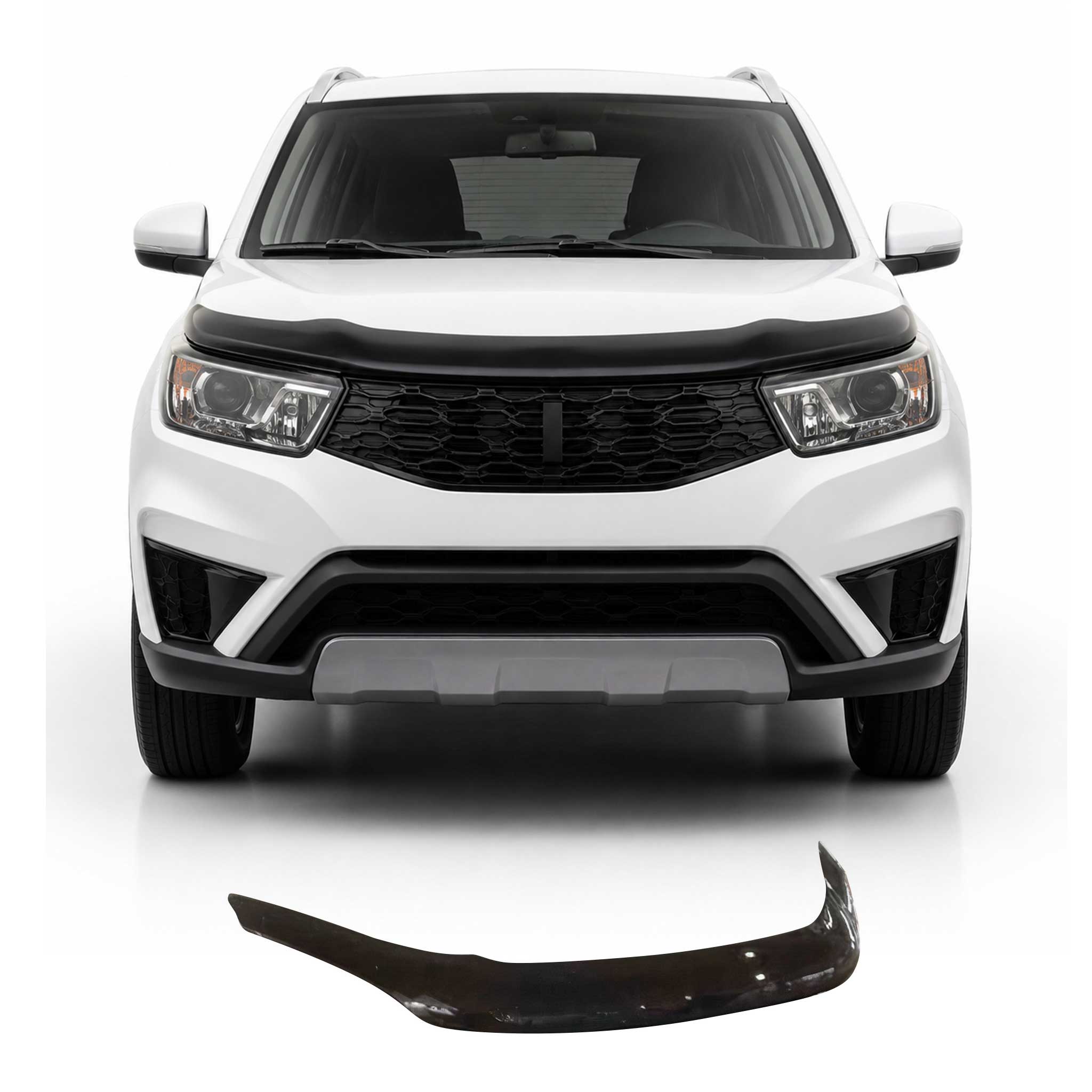 Motorhaube Deflektor Insektenschutz für Ssangyong Actyon 2013-2019 Dunkel