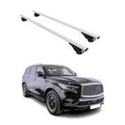 Dachträger Grundtäger für Infiniti QX80 2015-2018 75kg Metall Silber 2 tlg