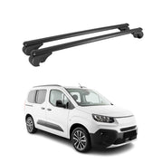 Dachträger Grundträger für Fiat Doblo III 2022-2026 TÜV Aluminium Schwarz 2tlg