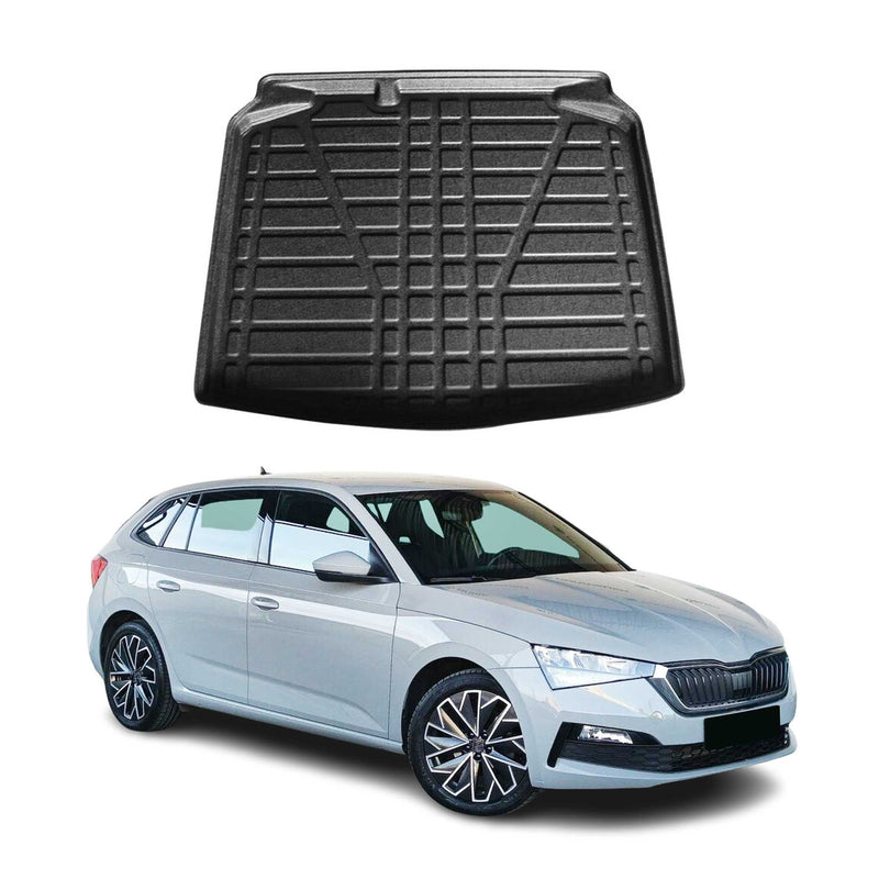 Kofferraumwanne Laderaumwanne für Skoda Scala 2019-2025 Gummi TPE Schwarz