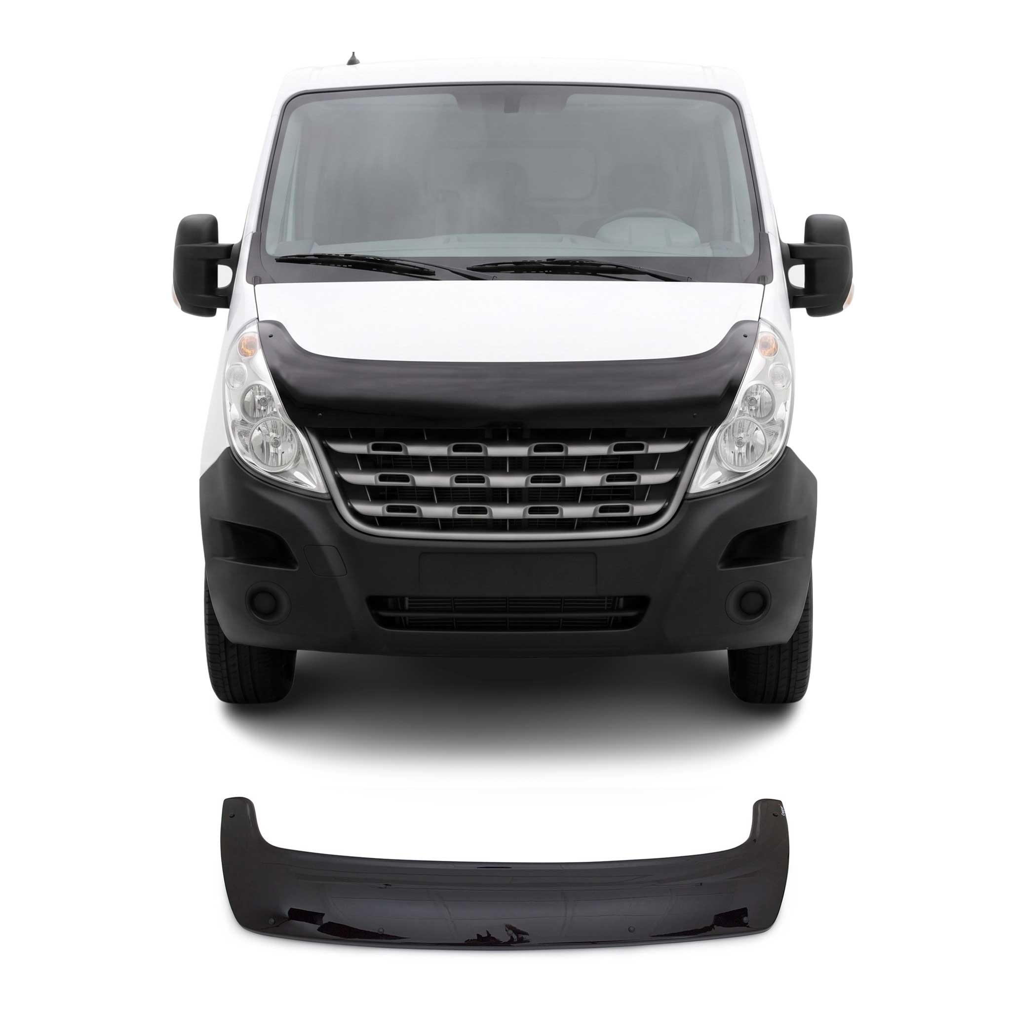 Motorhaube Deflektor Insektenschutz für Renault Master 2010-2014 Dunkel