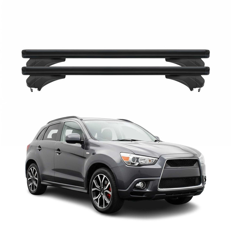 Menabo Dachträger für Mitsubishi Outlander Sport / RVR 2010-2023 Alu Schwarz 2x