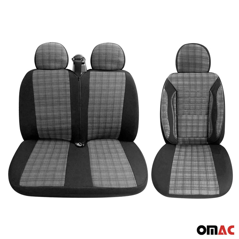 Schonbezüge Sitzbezüge für Mercedes Sprinter 901 903 Rauch Grau 2+1 Vorne
