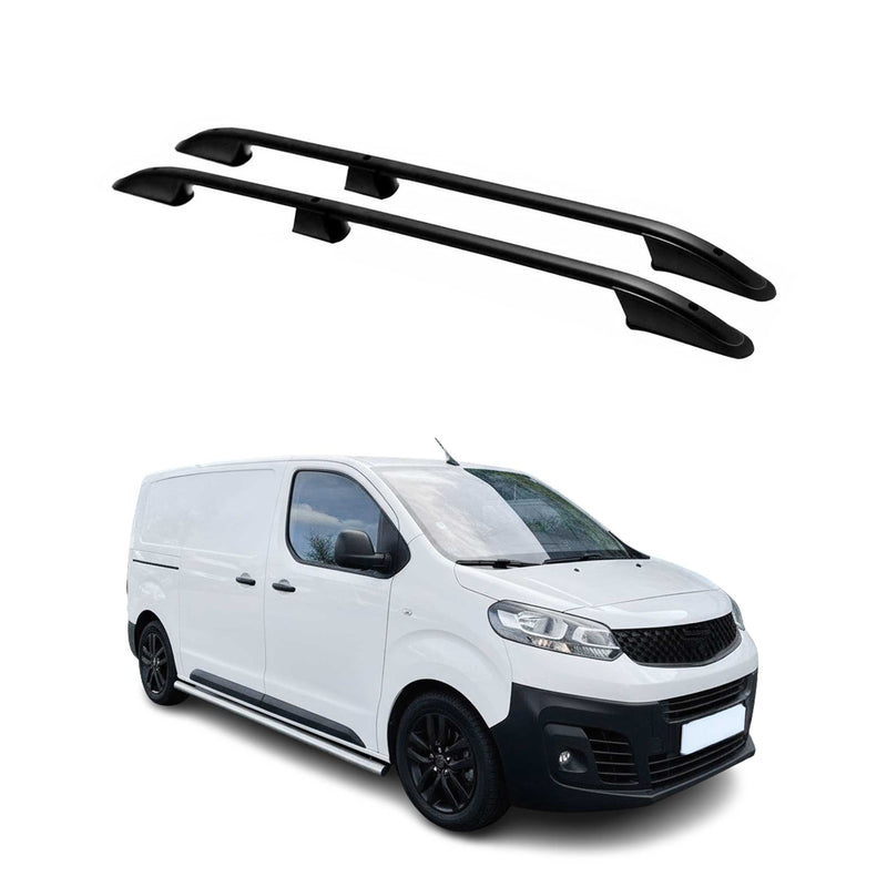 Dachreling Dachgepäckträger für Fiat Scudo / Ulysse 2022-2025 L2 Alu Schwarz 2x