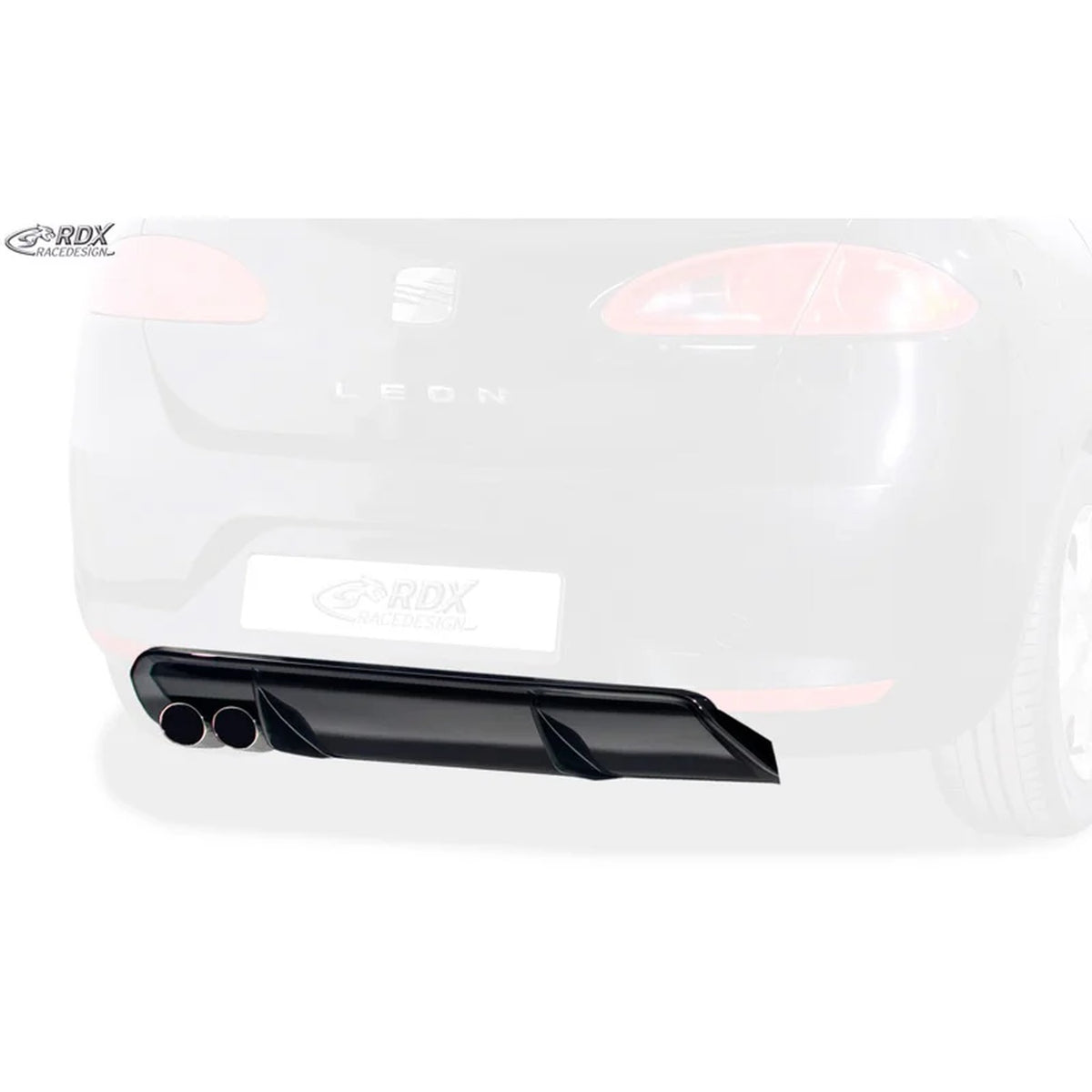 RDX Heckschürzenansatz Diffuser für Seat Leon 1P 2005-2008 exkl. FR/Cupra