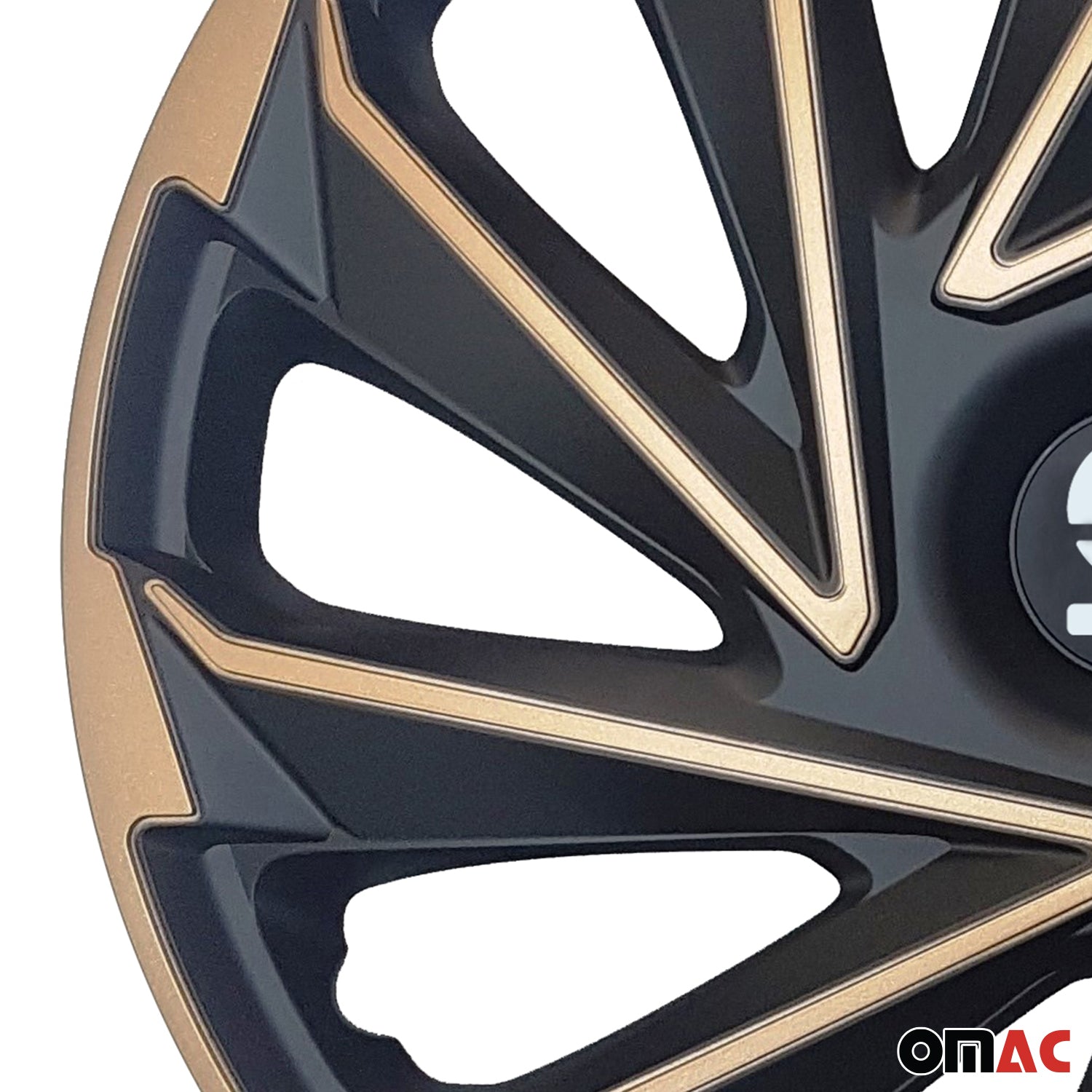 Radkappen Radzierblenden Sparco Varese 16" Zoll Abdeckung Set Gold Schwarz 4x