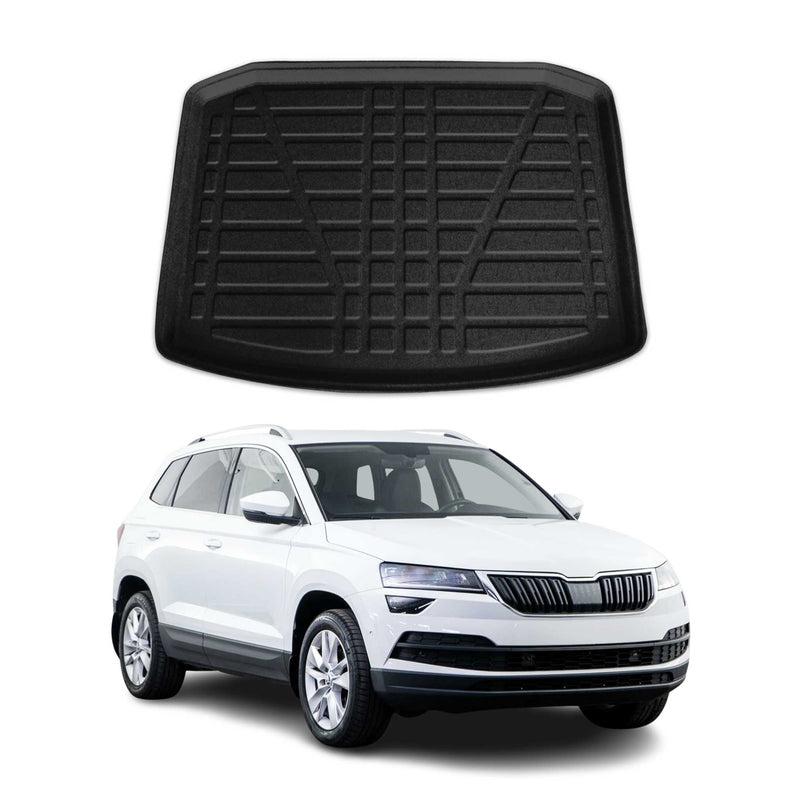 Kofferraumwanne Laderaumwanne für Skoda Karoq 2017-2025 Gummi TPE Schwarz
