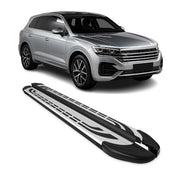 Trittbretter Seitenschweller für VW Touareg 3 2018-2026 Alu Silber Schwarz