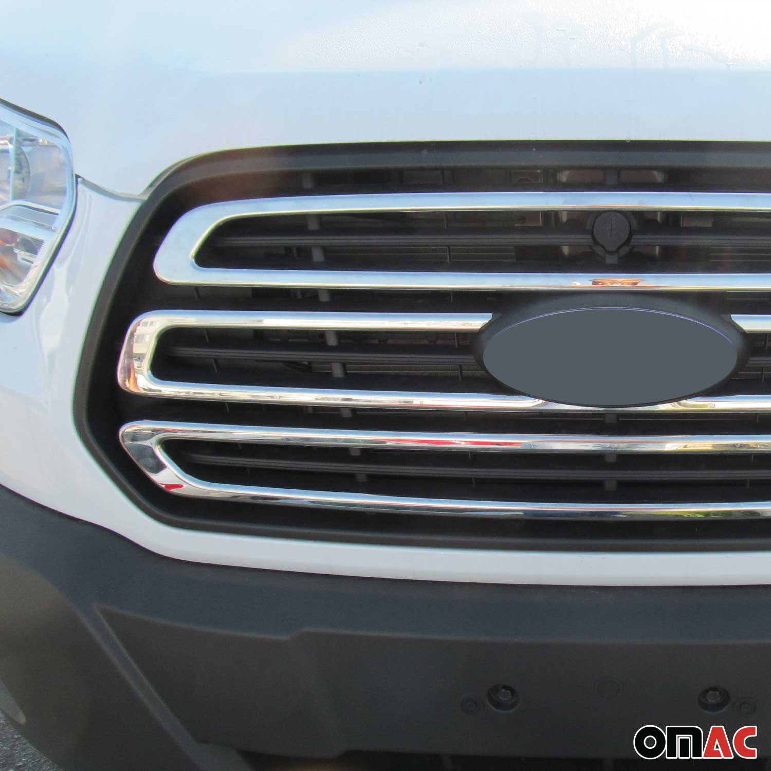 Kühlergrill Leisten Grillleisten für Ford Transit 2014-2019 Edelstahl Chrom 3x