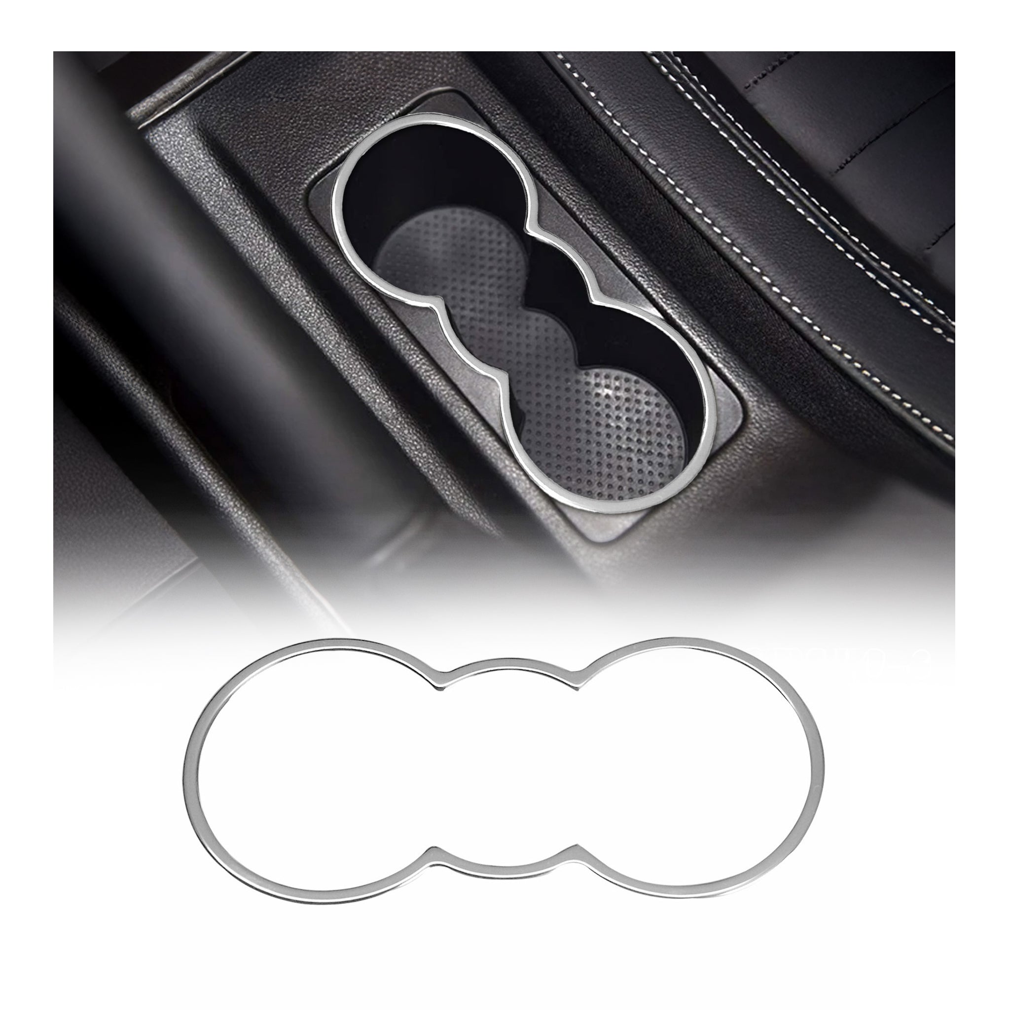 Getränkehalter Rahmen Cupholder für Skoda Octavia 2004-2013 Edelstahl Chrom
