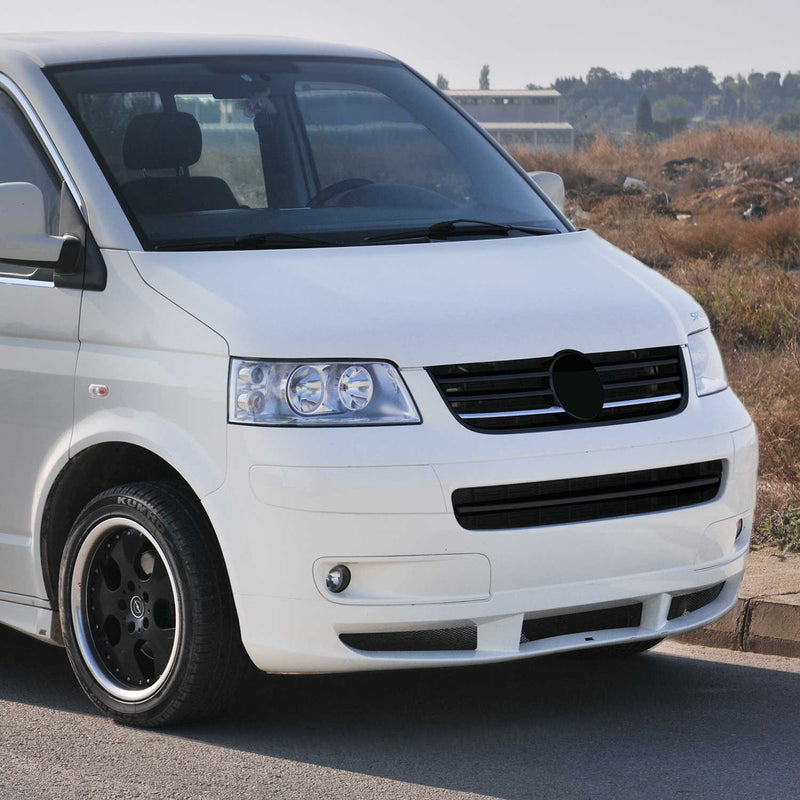 Grillleisten Kühlergrill Leisten für VW Transporter T5 2003-2010 Chrom Silber 2x