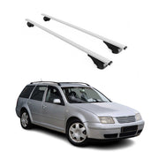 Dachträger Grundtäger für VW Bora Variant 1999-2005 75kg Metall Silber 2 tlg