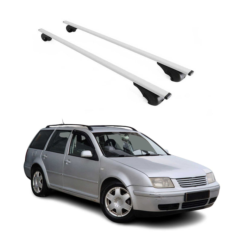 Dachträger Grundtäger für VW Bora Variant 1999-2005 75kg Metall Silber 2 tlg