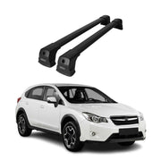 Dachträger Gepäckträger für Subaru XV I 2012-17 Grundträger Aluminium Schwarz 2x
