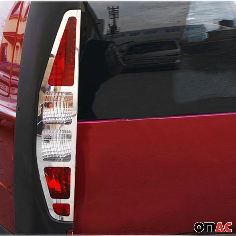 Rücklicht Leisten Heckleuchte für Fiat Doblo 2000-2006 Edelstahl Silber 2tlg