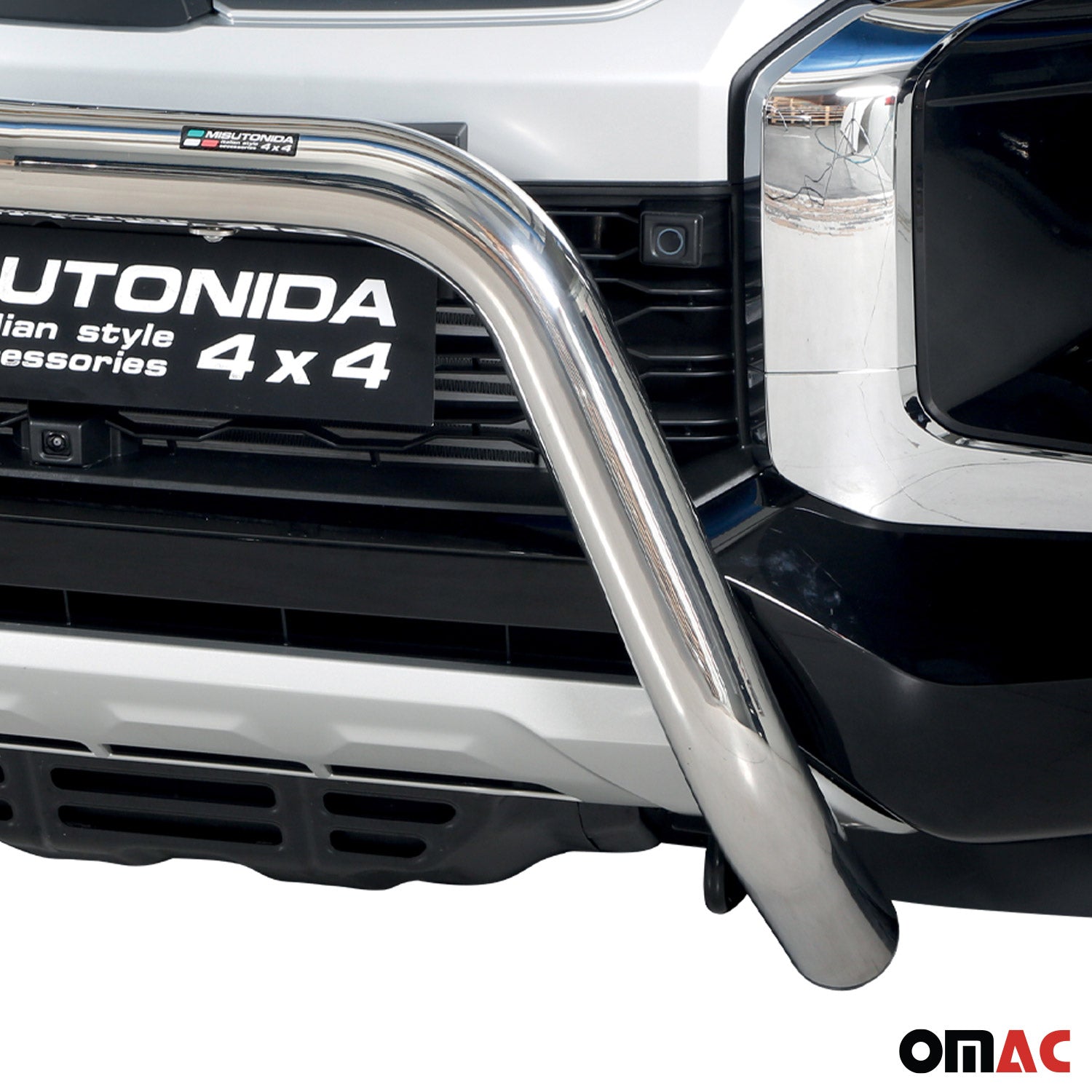 Frontbügel Frontschutzbügel für Mitsubishi L200 2019-2023 ø76mm Stahl Silber
