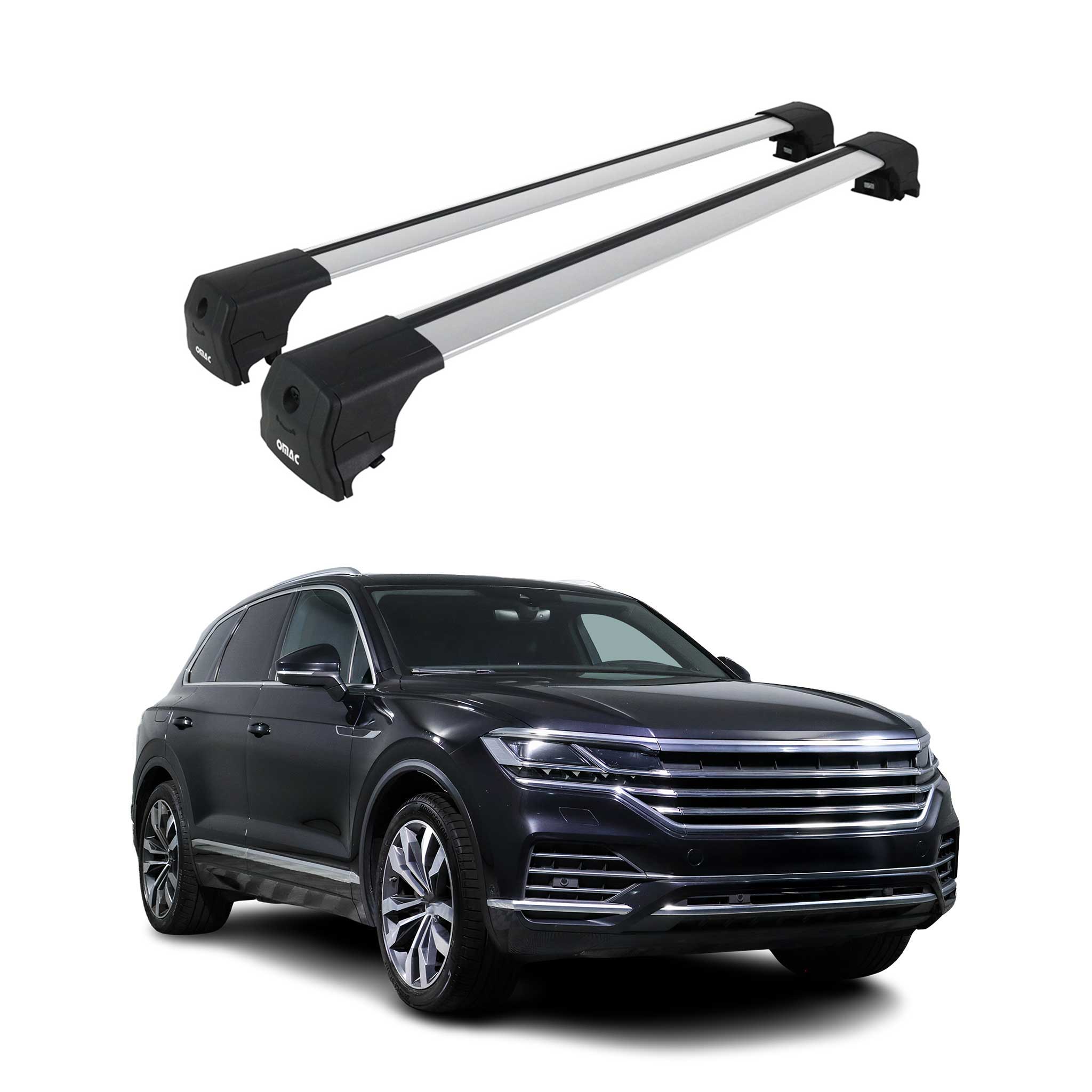 Dachträger Gepäckträger für VW Touareg 2018-2024 ABE Grundträger Alu Silber