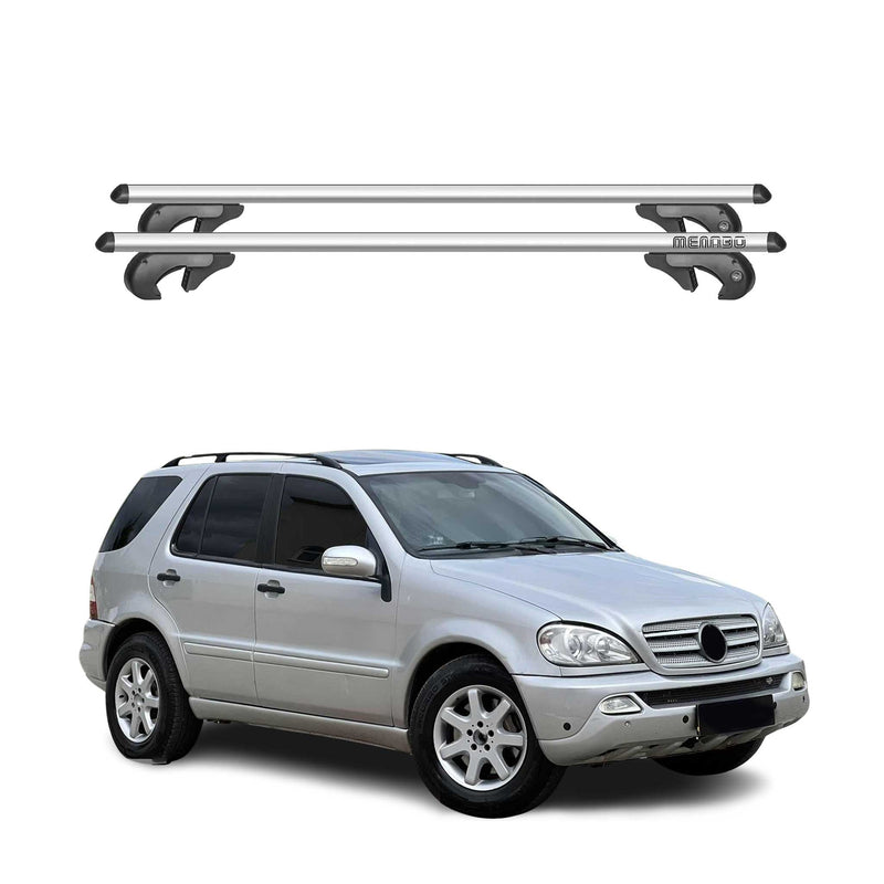 Menabo Dachträger für Mercedes ML Klasse W163 1998-2005 90kg Alu Silber 2x