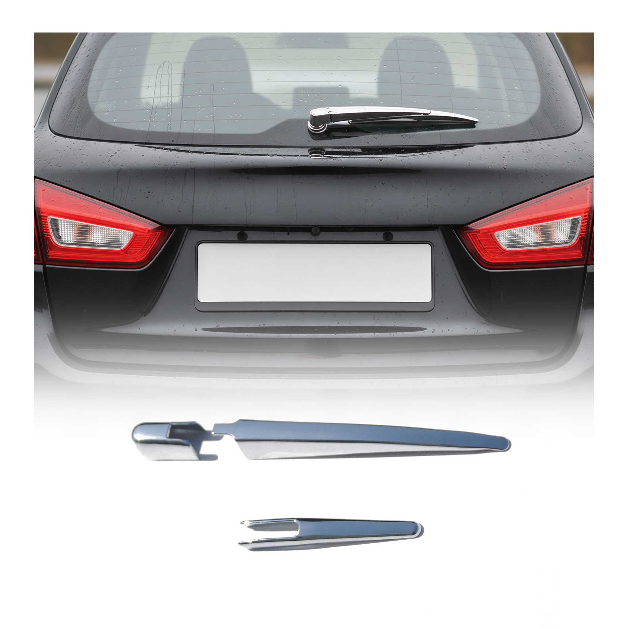 Heckscheibenwischer Blenden für Mitsubishi ASX 2010-2022 ABS Chrom abdeckung 3x