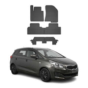 OMAC Gummi Fußmatten für Kia Carens 2013-2019 Automatten Gummi Schwarz 6tlg