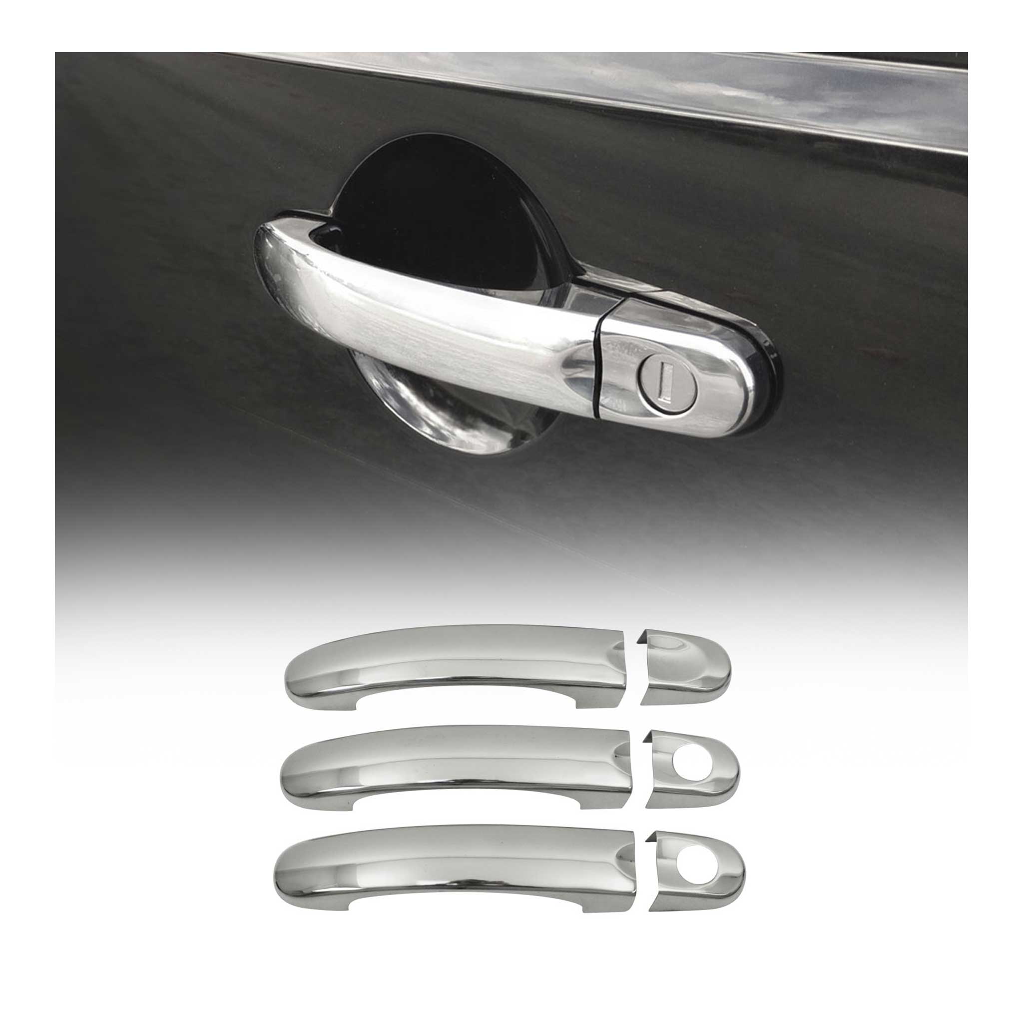 Chrom Türgriff Blende für VW Touareg 2003-2010 Edelstahl H1 8tlg