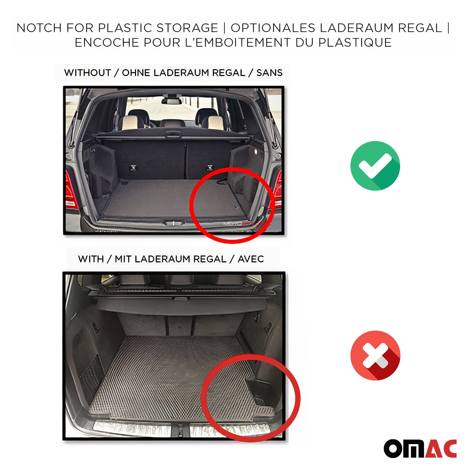 OMAC Gummi Kofferraumwanne für Skoda Karoq 2017-2026 TPE Laderaumwanne Schwarz