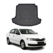 OMAC Gummi Kofferraumwanne für Skoda Rapid Limo 2012-2019 mit seitlicher Ablage