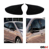 Spiegelkappen Spiegelabdeckung für Peugeot 208 2012-2019 ABS Schwarz Glanz 2tlg