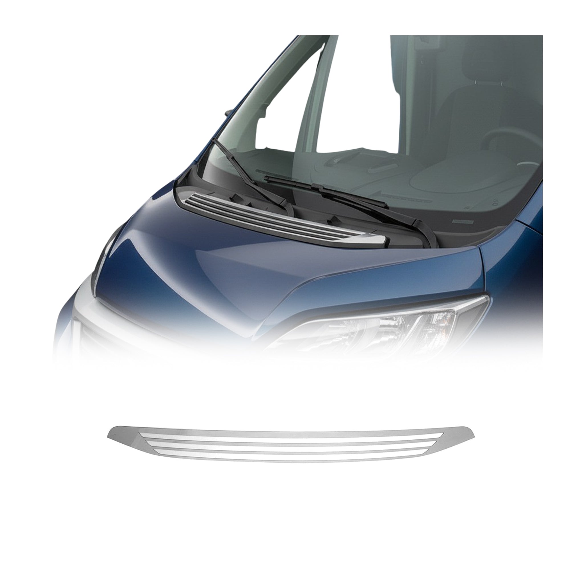Kühlergrill Leisten Grillleisten für Citroen Jumper 2014-2026 Edelstahl Chrom