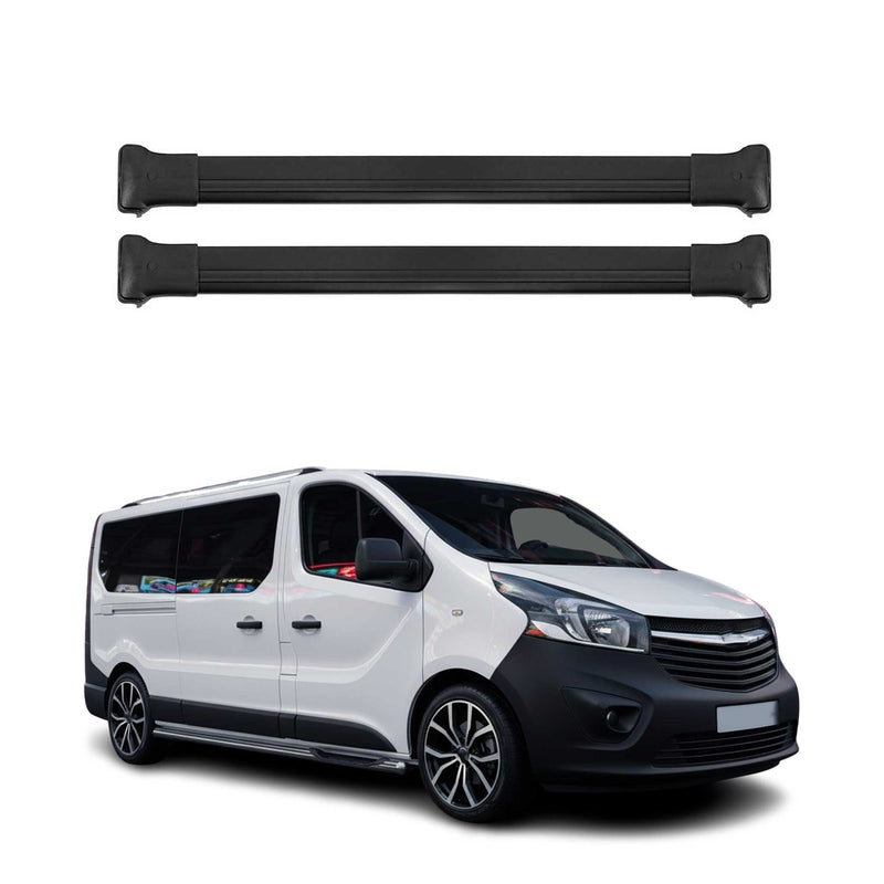 Dachträger Grundtäger für Fiat Talento 2016-2022 75kg Aluminium Schwarz 2 tlg