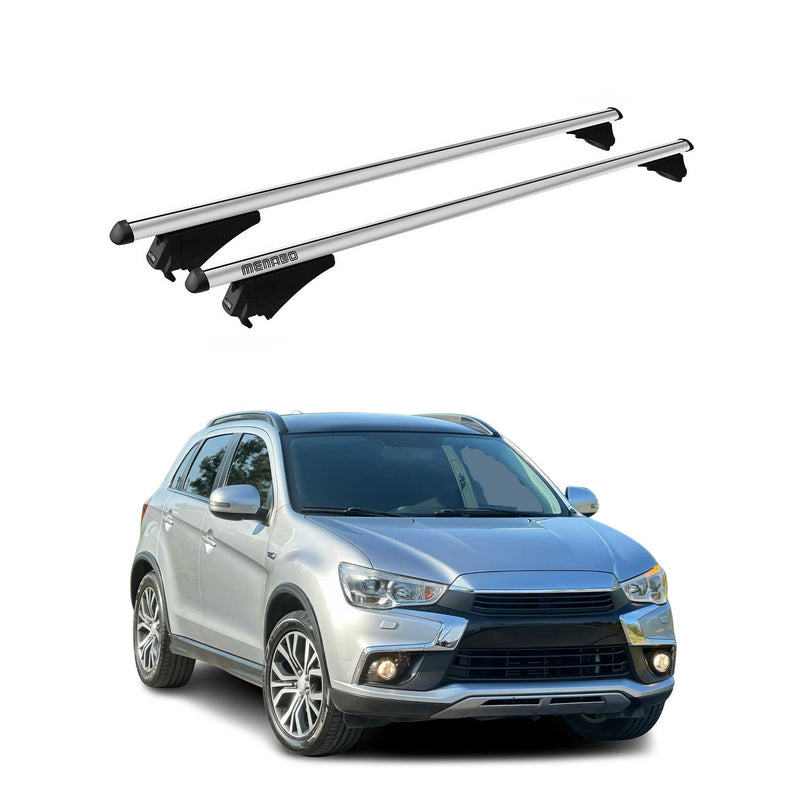 Menabo Dachträger Grundtäger für Mitsubishi ASX 2010-2012 Pre-FL 75kg Alu Silber