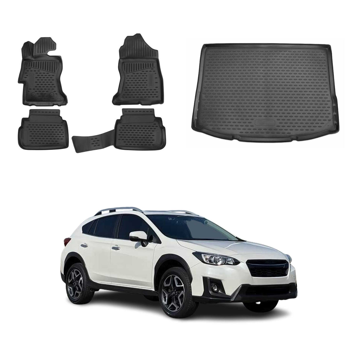 OMAC Fußmatten & Kofferraumwanne Set für Subaru XV 2017-2021