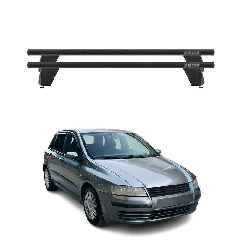 Menabo Dachträger Grundtäger für Fiat Stilo 2001-2010 5tür 75kg Alu Schwarz 2x