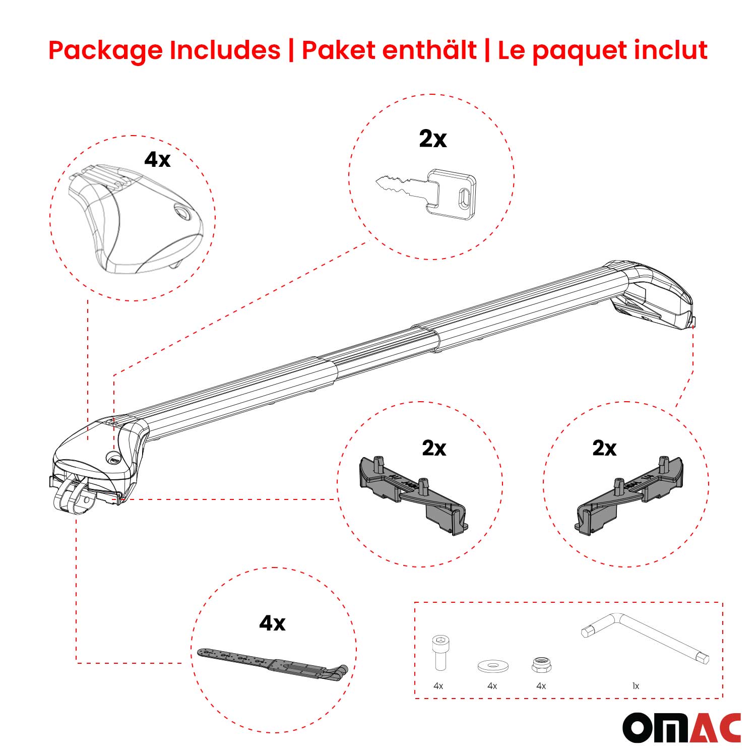 Dachträger Grundtäger für DR 5.0 2021-2026 100kg Aluminium Grau 2x ABE