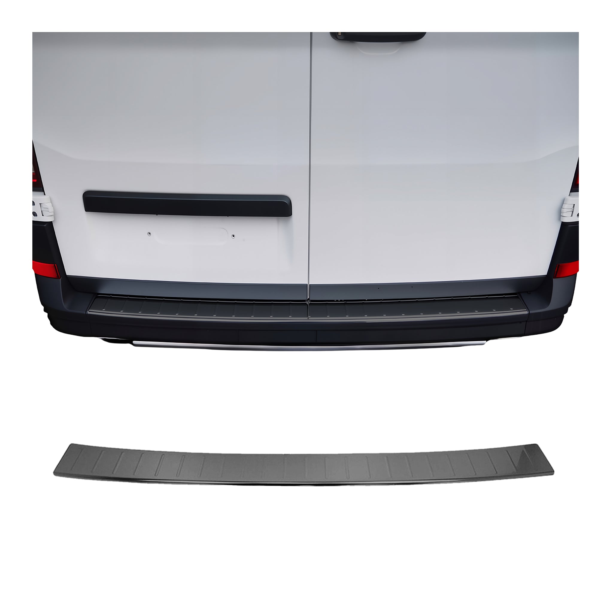 Ladekantenschutz Stoßstange für VW Crafter 2017-2026 Edelstahl Dunkel Chrom