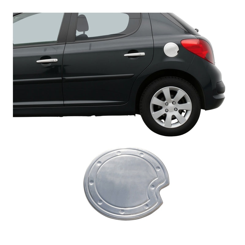 Tankdeckel Blenden Tankverschluss für Peugeot 207 2006-2012 Edelstahl Chrom