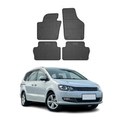 OMAC Gummi Fußmatten für VW Sharan 2010-2023 5 sitze Automatten Gummi Schwarz 4x