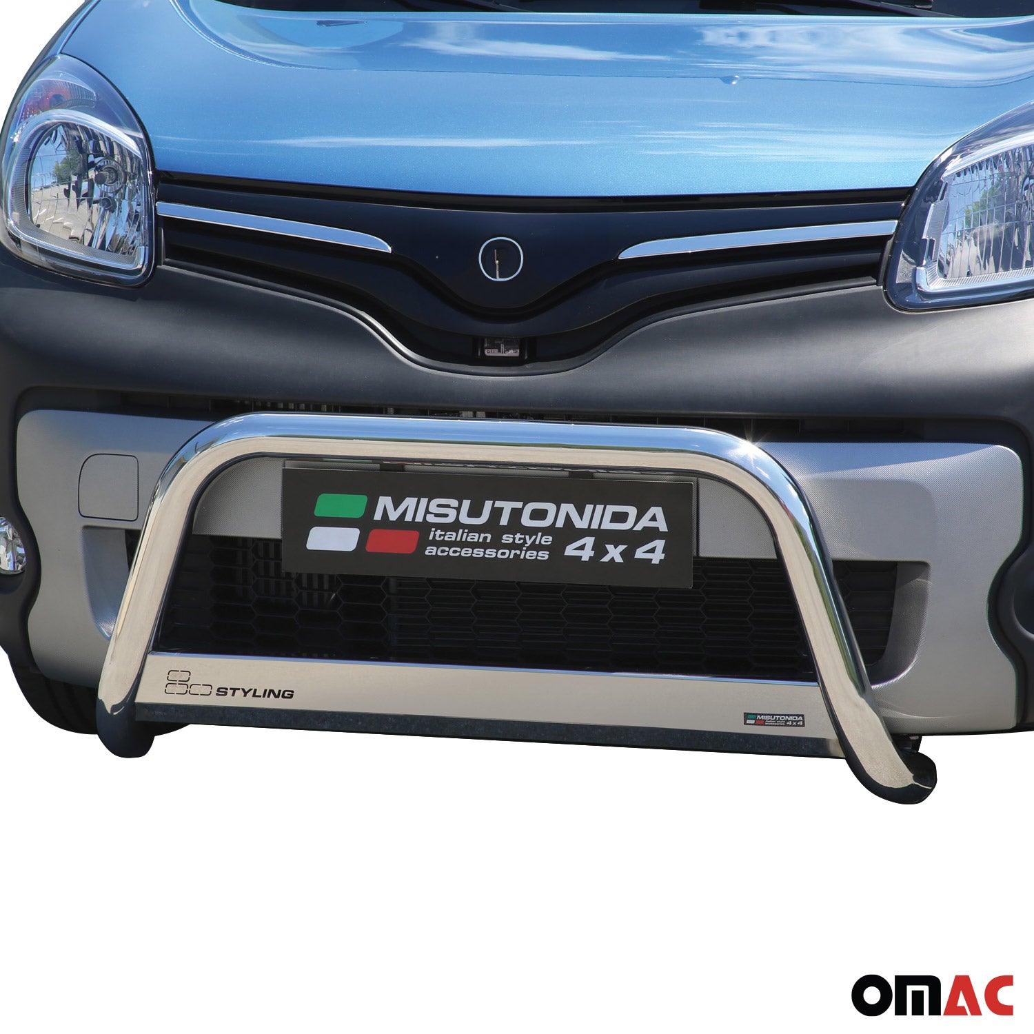 Frontbügel Frontschutzbügel für Renault Kangoo 2014-2021 ø63mm Stahl Silber