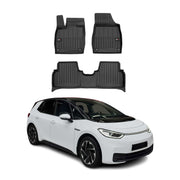 OMAC Gummi Fußmatten für VW ID.3 2020-2026 Premium TPE 3D Automatten Schwarz 3x