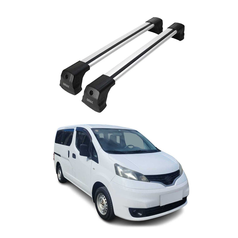 Dachträger Grundtäger für Nissan NV200 2009-2021 75kg Aluminium Silber 2tlg